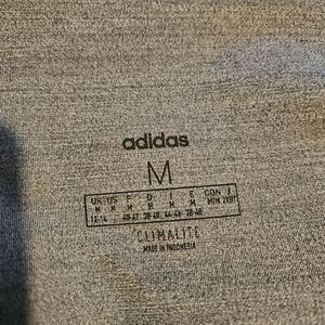 Woman's adidas CLIMALITE leggings size M Grey with black mesh calves